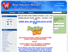 Tablet Screenshot of homeeducatorsresource.com